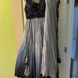 Designer Choli Lehenga - Indian Wedding Blue